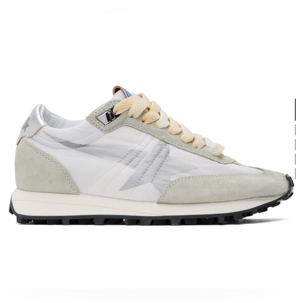 Golden Goose White and Gray Marathon Athletic Sneakers